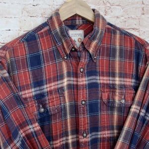 GH Bass Earth | Mens Long Sleeve Flannel Button Up